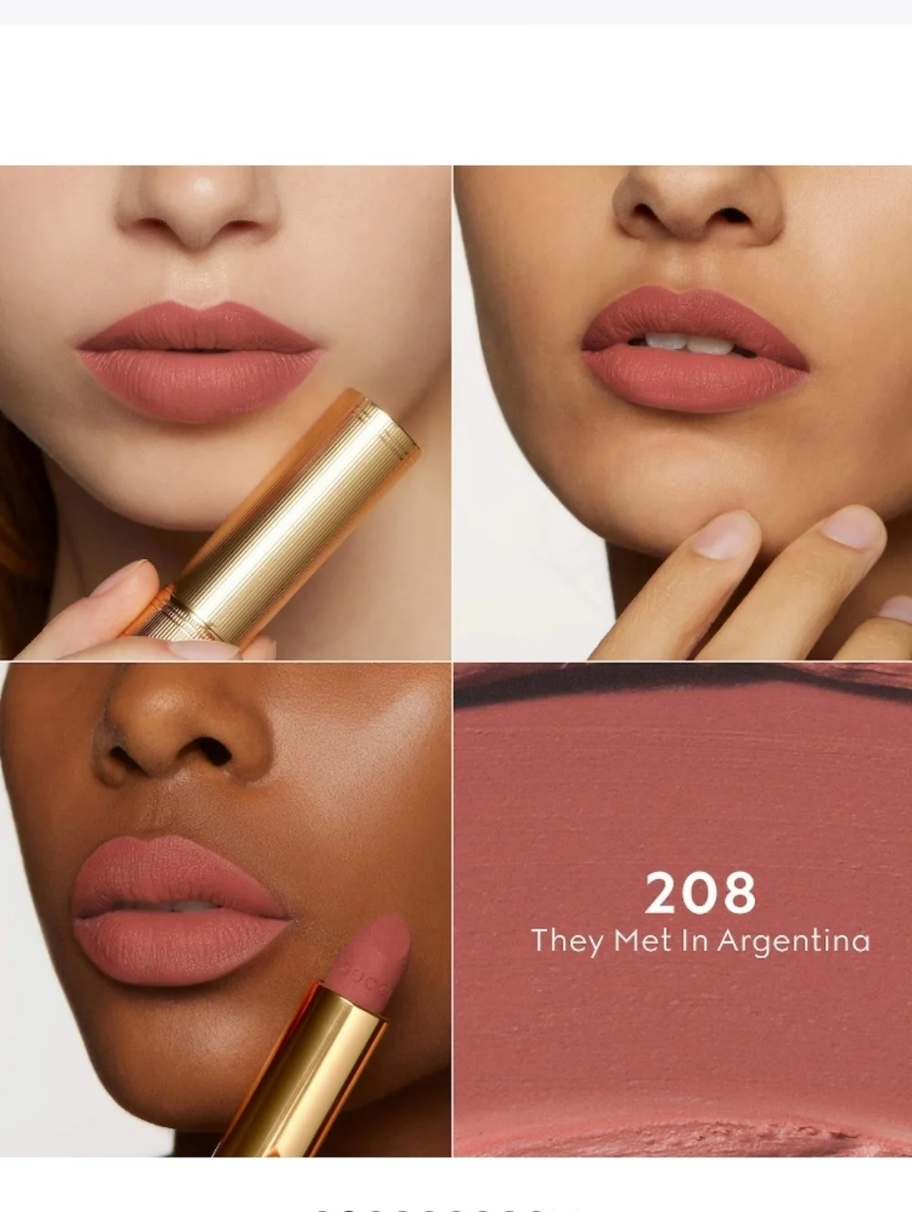 GUCCI Lipstick BNIB Rouge matte They Met In Argentina 208 deluxe travel